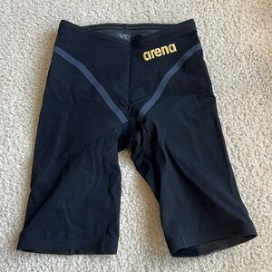 Arena Mens Racing suit PowerSkin Carbon Core size 24 black and gold NEVER WORN